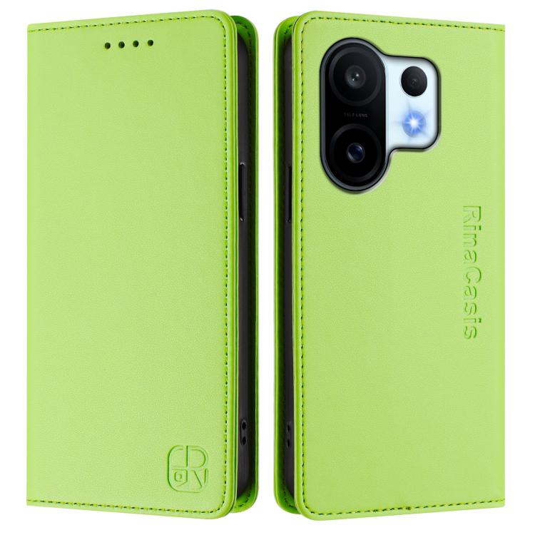 For vivo S30 Pro mini RC01 Dual-Folded Magnetic Suction RFID Leather Phone Case