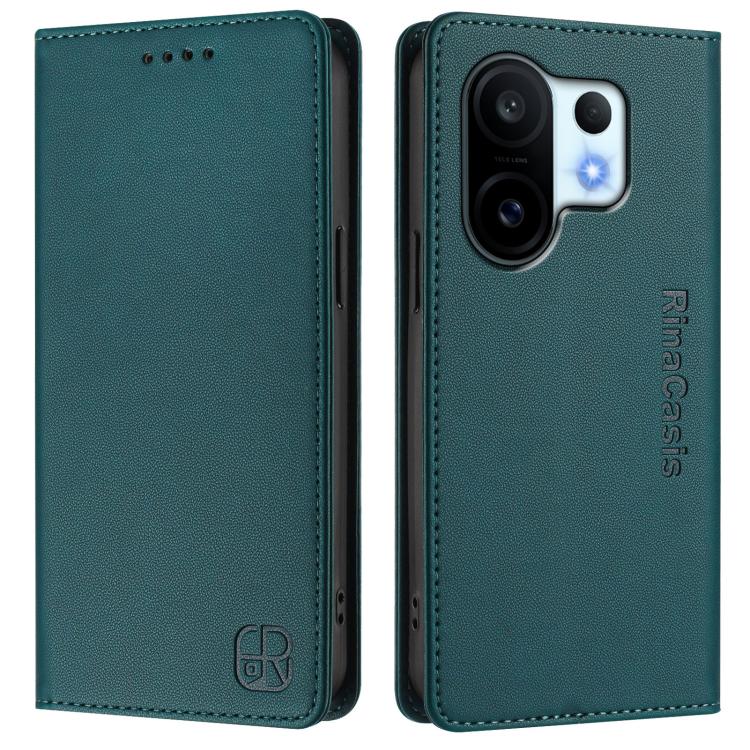 For vivo S30 Pro mini RC01 Dual-Folded Magnetic Suction RFID Leather Phone Case