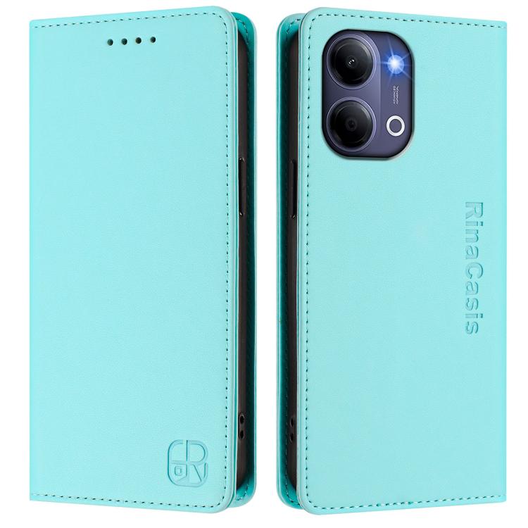 For vivo Y21 5G 2026 / Y05 4G RC01 Dual-Folded Magnetic Suction RFID Leather Phone Case