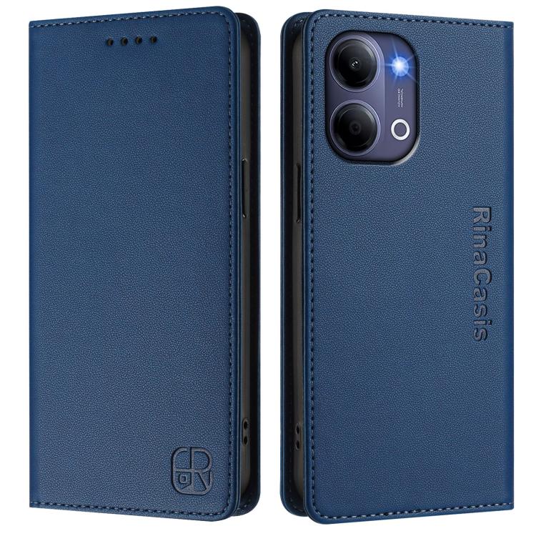 For vivo Y21 5G 2026 / Y05 4G RC01 Dual-Folded Magnetic Suction RFID Leather Phone Case