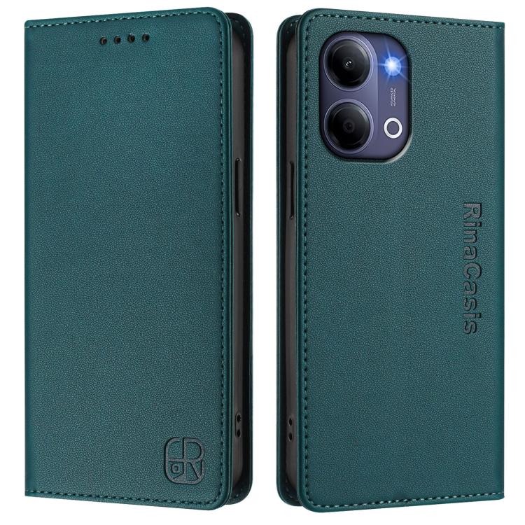 For vivo Y21 5G 2026 / Y05 4G RC01 Dual-Folded Magnetic Suction RFID Leather Phone Case