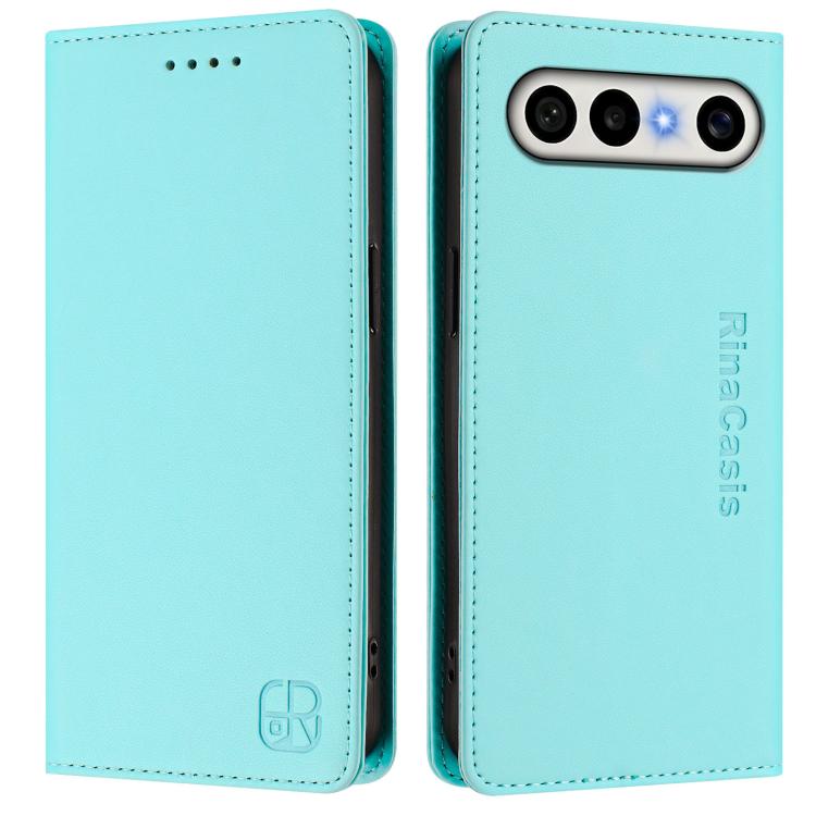 For vivo S50 Pro mini / X300 FE 5G Russia RC01 Dual-Folded Magnetic Suction RFID Leather Phone Case