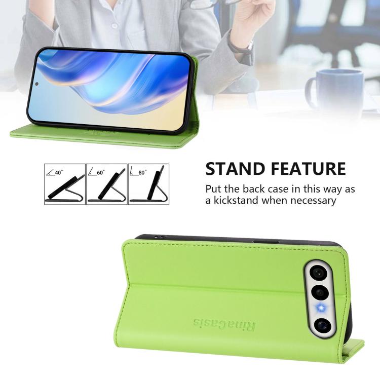For vivo S50 Pro mini / X300 FE 5G Russia RC01 Dual-Folded Magnetic Suction RFID Leather Phone Case