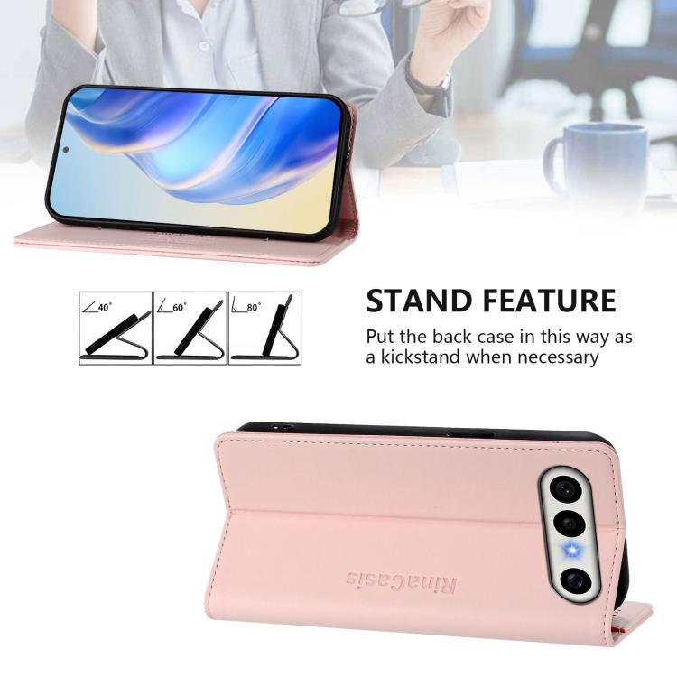 For vivo S50 Pro mini / X300 FE 5G Russia RC01 Dual-Folded Magnetic Suction RFID Leather Phone Case