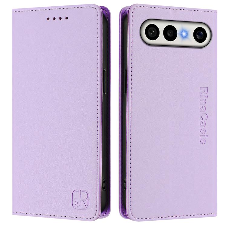 For vivo S50 Pro mini / X300 FE 5G Russia RC01 Dual-Folded Magnetic Suction RFID Leather Phone Case