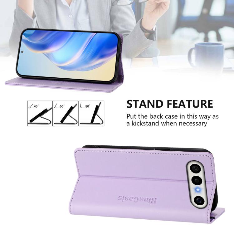 For vivo S50 Pro mini / X300 FE 5G Russia RC01 Dual-Folded Magnetic Suction RFID Leather Phone Case