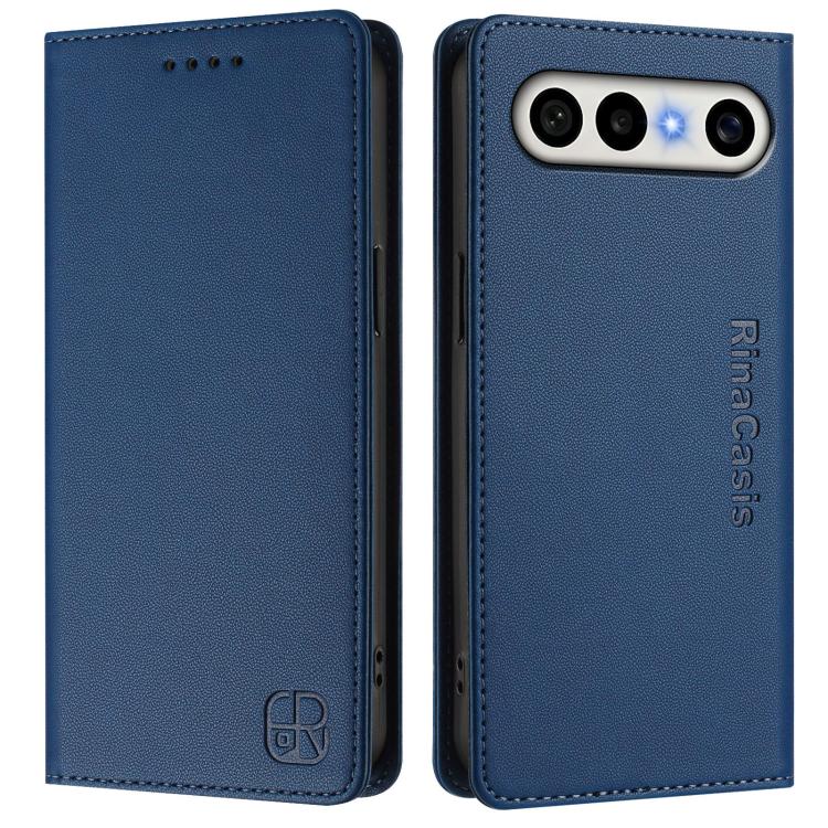For vivo S50 Pro mini / X300 FE 5G Russia RC01 Dual-Folded Magnetic Suction RFID Leather Phone Case