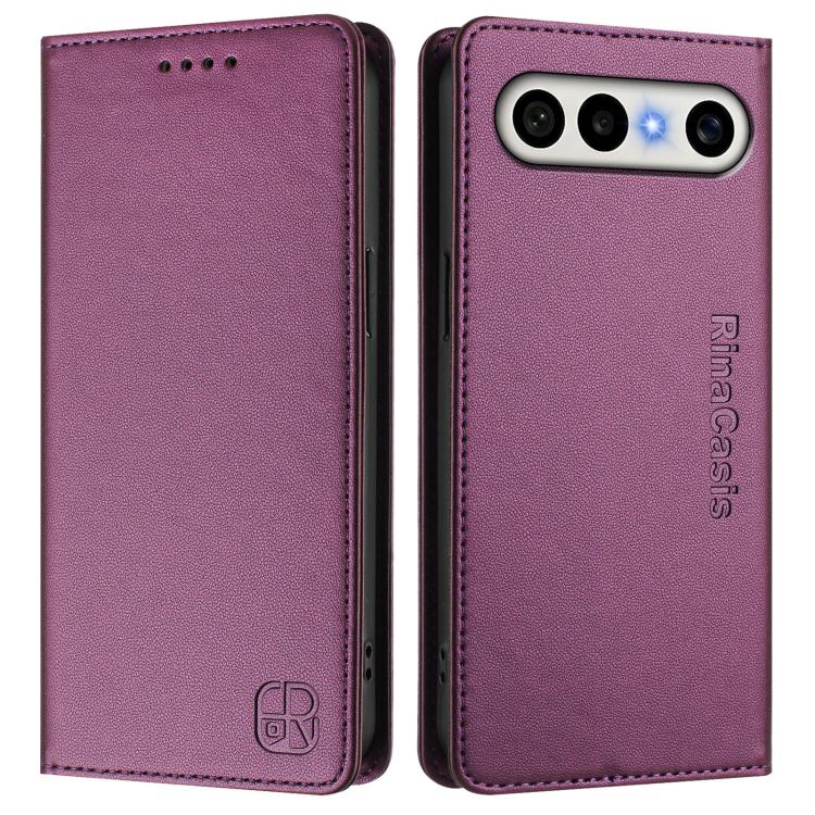 For vivo S50 Pro mini / X300 FE 5G Russia RC01 Dual-Folded Magnetic Suction RFID Leather Phone Case