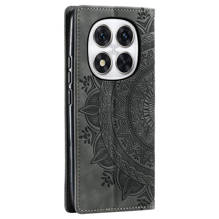 For Redmi Note 14 Pro 4G Totem Embossed Magnetic Leather Phone Case