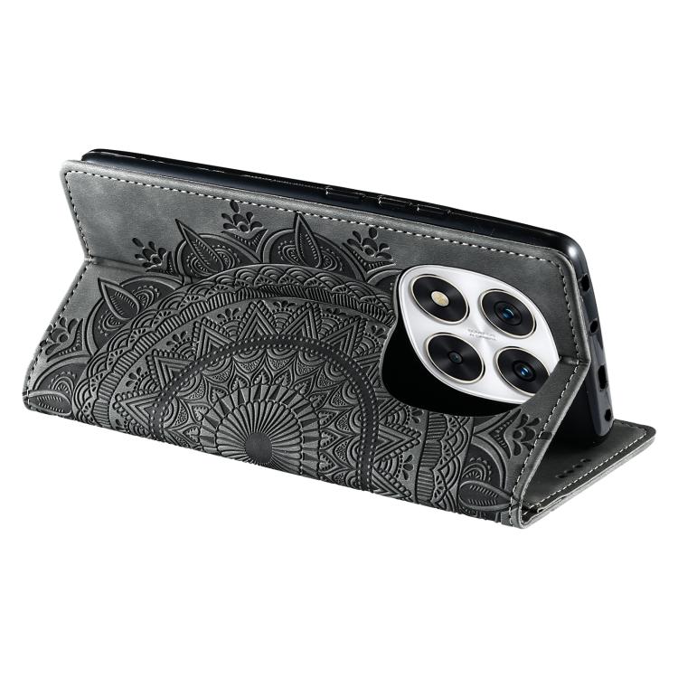 For Redmi Note 14 Pro 4G Totem Embossed Magnetic Leather Phone Case