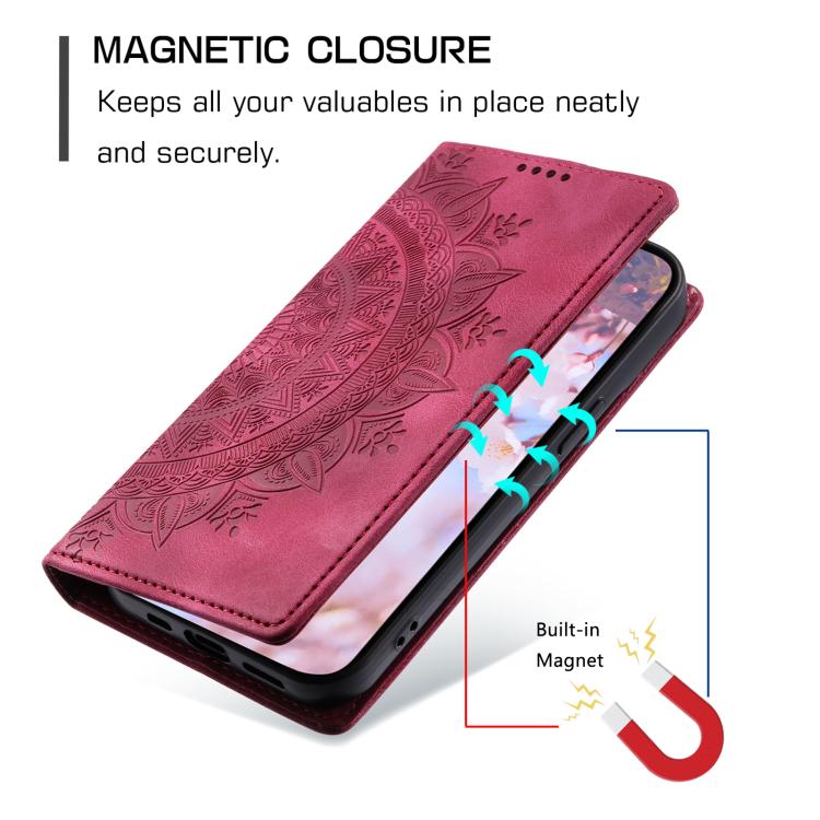 For Redmi Note 14 Pro 4G Totem Embossed Magnetic Leather Phone Case