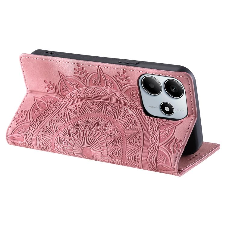 For Redmi Note 14 4G EU 164.84mm Totem Embossed Magnetic Leather Phone Case