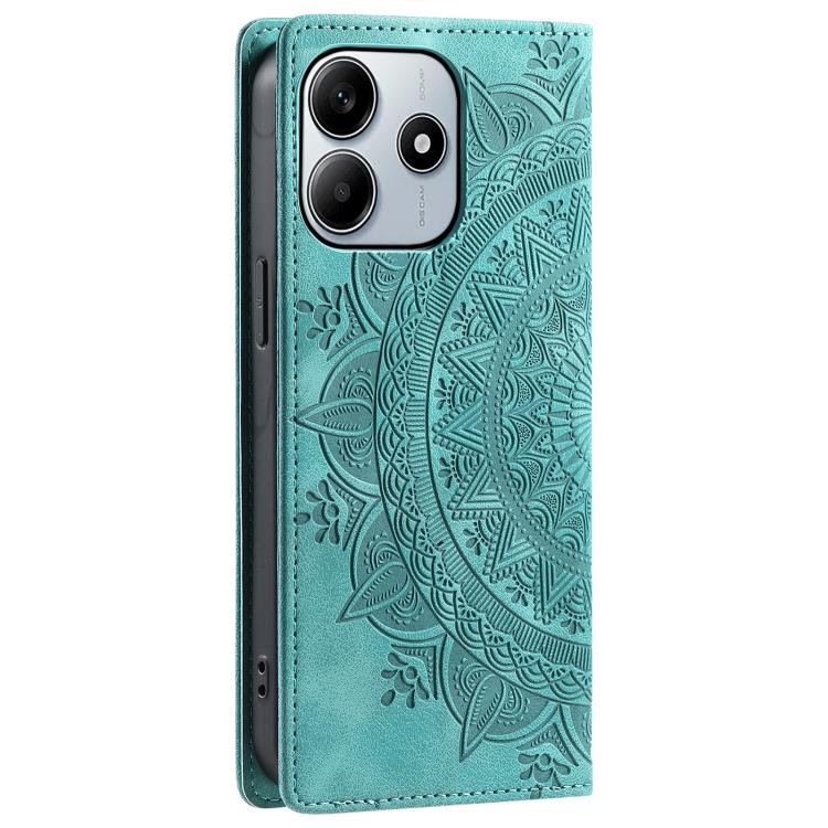 For Redmi Note 14 4G EU 164.84mm Totem Embossed Magnetic Leather Phone Case
