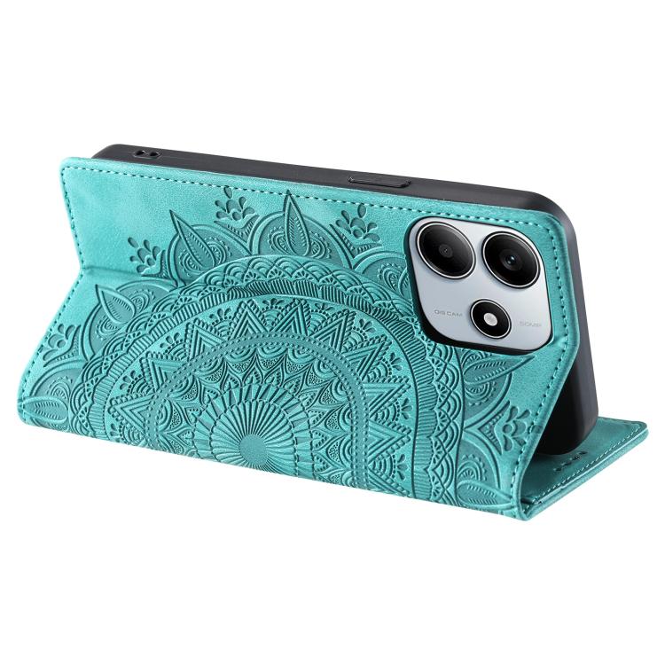 For Redmi Note 14 4G EU 164.84mm Totem Embossed Magnetic Leather Phone Case