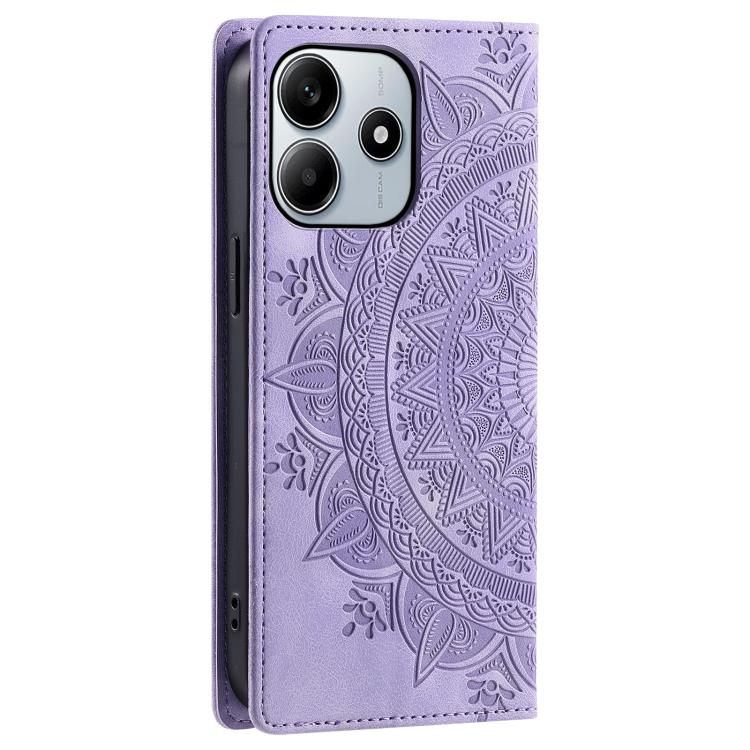 For Redmi Note 14 4G EU 164.84mm Totem Embossed Magnetic Leather Phone Case
