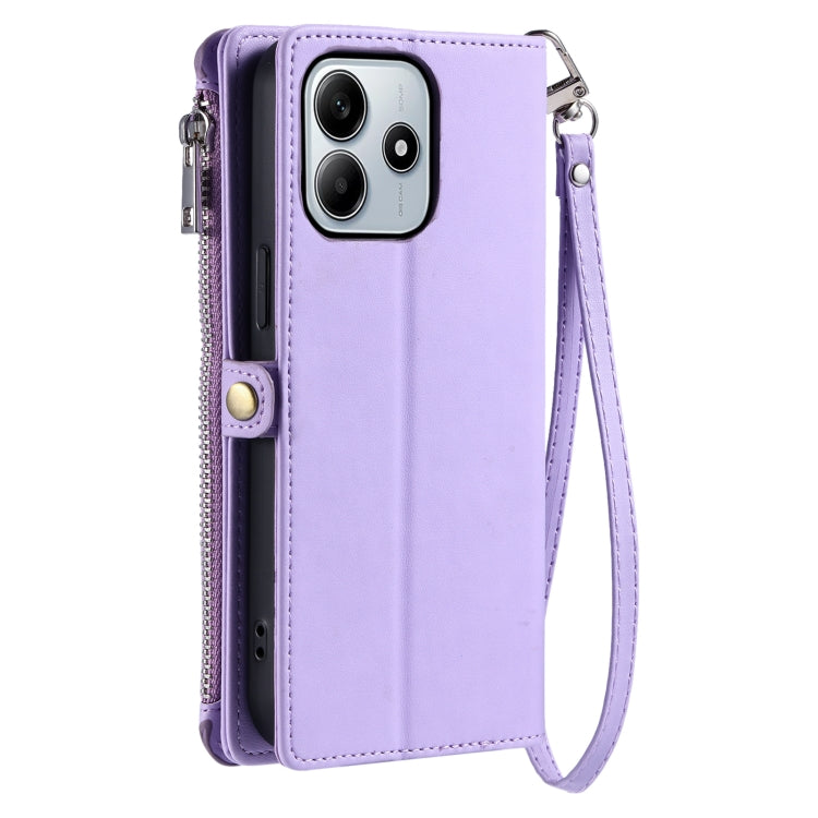 For Xiaomi Redmi Note 14 5G Leather Stitching Multi-card Slot Zipper Phone Case