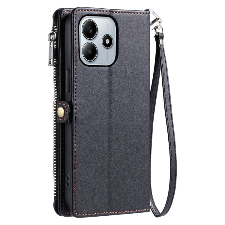 For Xiaomi Redmi Note 14 5G Leather Stitching Multi-card Slot Zipper Phone Case