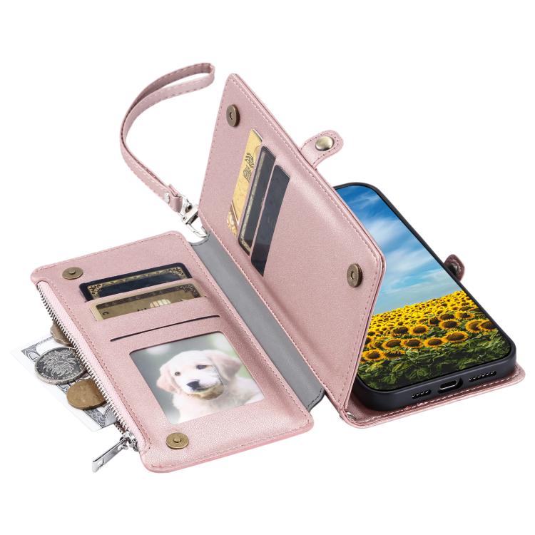 For Redmi Note 14 4G EU 164.84mm Leather Stitching Multi-card Slot Zipper Phone Case