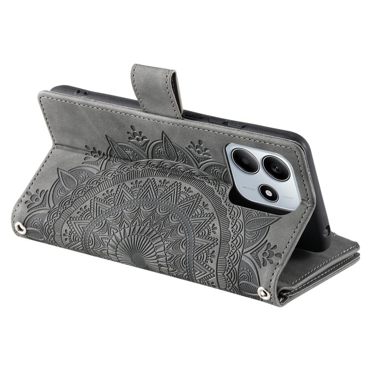 For Xiaomi Redmi Note 14 5G Multi-Card Totem Zipper Leather Phone Case