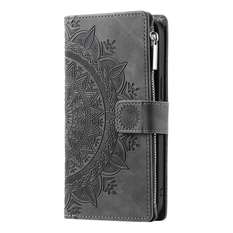 For Redmi Note 14 Pro 4G Multi-Card Totem Zipper Leather Phone Case