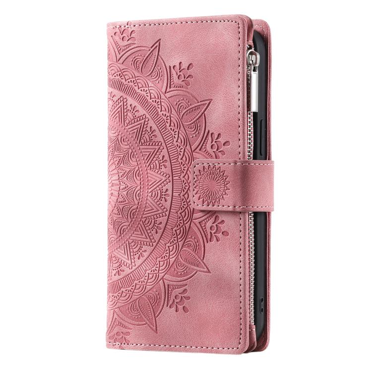 For Redmi Note 14 Pro 4G Multi-Card Totem Zipper Leather Phone Case