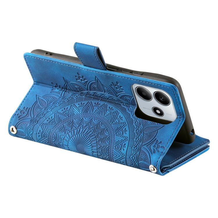 For Redmi Note 14 4G EU 164.84mm Multi-Card Totem Zipper Leather Phone Case