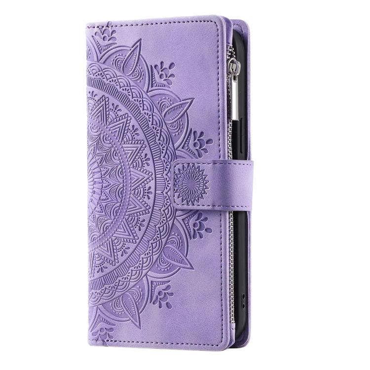 For Redmi Note 14 4G EU 164.84mm Multi-Card Totem Zipper Leather Phone Case