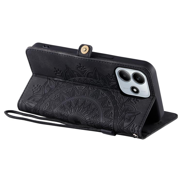For Redmi Note 14 4G EU 164.84mm Skin Feel Totem Embossed Leather Phone Case