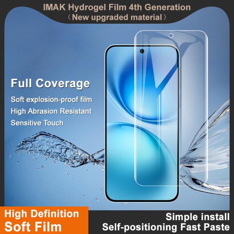 For vivo X200 FE imak 4th Generation Full Coverage Screen Hydrogel Film Protector