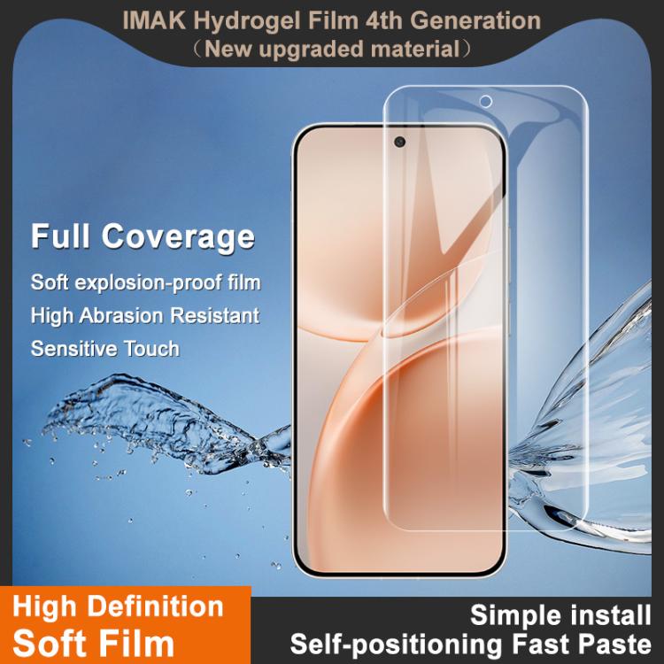 For vivo S50 5G imak 4th Generation Full Coverage Screen Hydrogel Film Protector