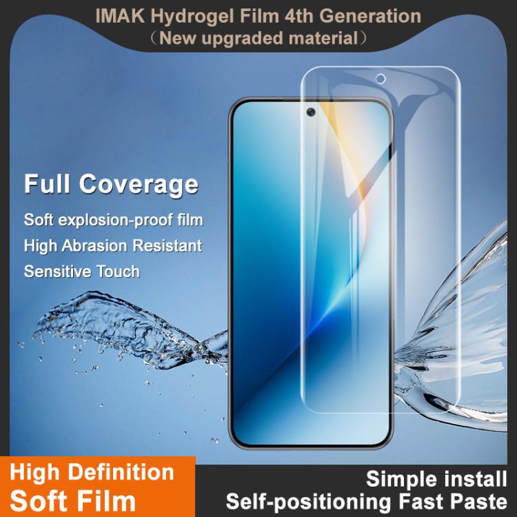 For vivo iQOO Z11 Turbo 5G imak 4th Generation Full Coverage Screen Hydrogel Film Protector