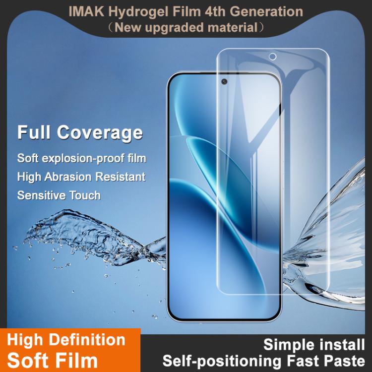 For vivo iQOO Z11 5G imak 4th Generation Full Coverage Screen Hydrogel Film Protector