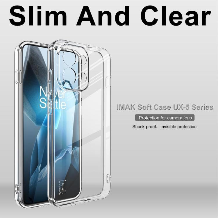 For OnePlus 13T 5G imak UX-5 Series Super Slim Transparent Shockproof TPU Protective Case - Transparent