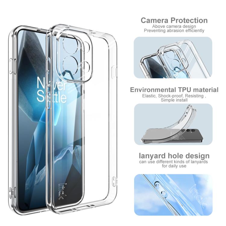 For OnePlus 13T 5G imak UX-5 Series Super Slim Transparent Shockproof TPU Protective Case - Transparent