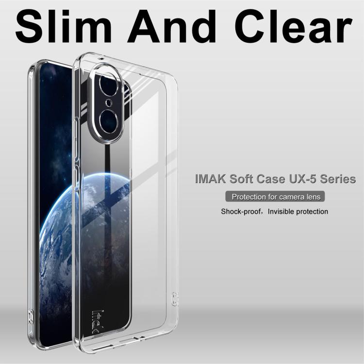 For OnePlus Ace 5 Racing / Nord CE5 imak UX-5 Series Super Slim Transparent Shockproof TPU Protective Case - Transparent
