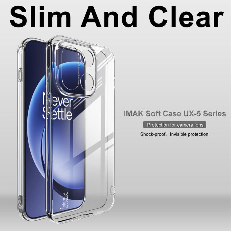 For OnePlus 15 imak UX-5 Series Super Slim Transparent Shockproof TPU Protective Case - Transparent
