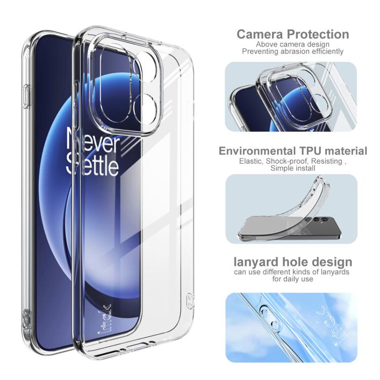 For OnePlus 15 imak UX-5 Series Super Slim Transparent Shockproof TPU Protective Case - Transparent