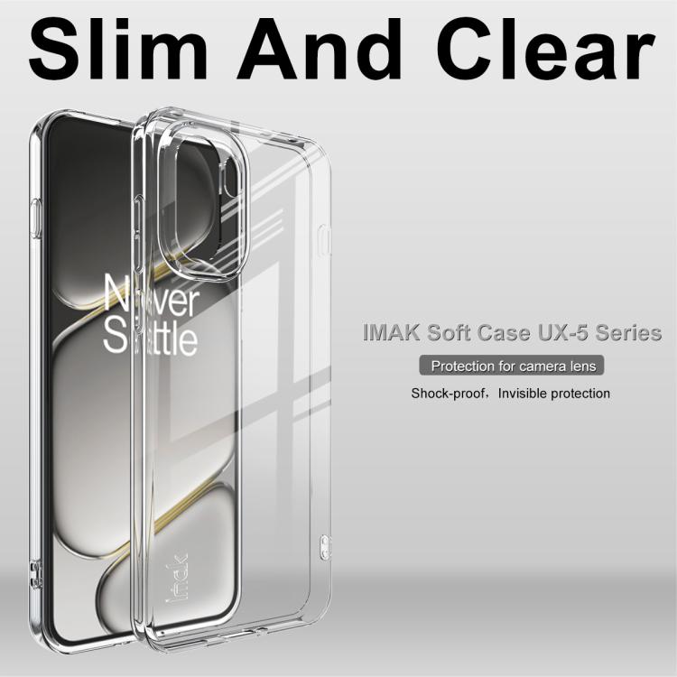 For OnePlus Ace 6 / 6T / 15R imak UX-5 Series Super Slim Transparent Shockproof TPU Protective Case - Transparent