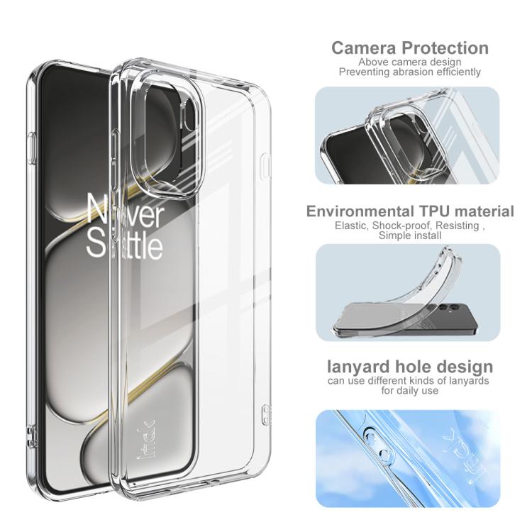 For OnePlus Ace 6 / 6T / 15R imak UX-5 Series Super Slim Transparent Shockproof TPU Protective Case - Transparent