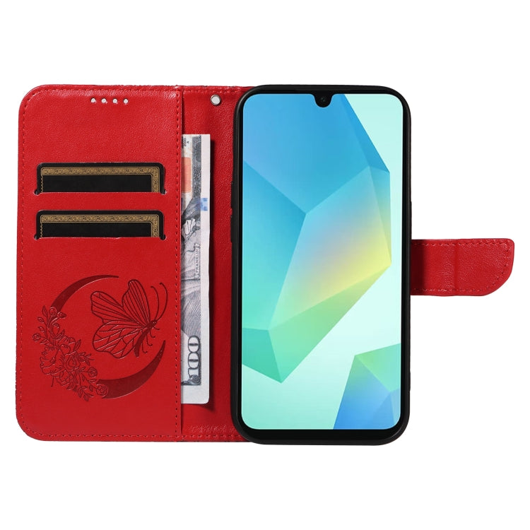 For Samsung Galaxy A26 5G Global Swallowtail Butterfly Embossed Leather Phone Case