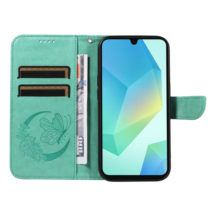 For Samsung Galaxy A26 5G Global Swallowtail Butterfly Embossed Leather Phone Case