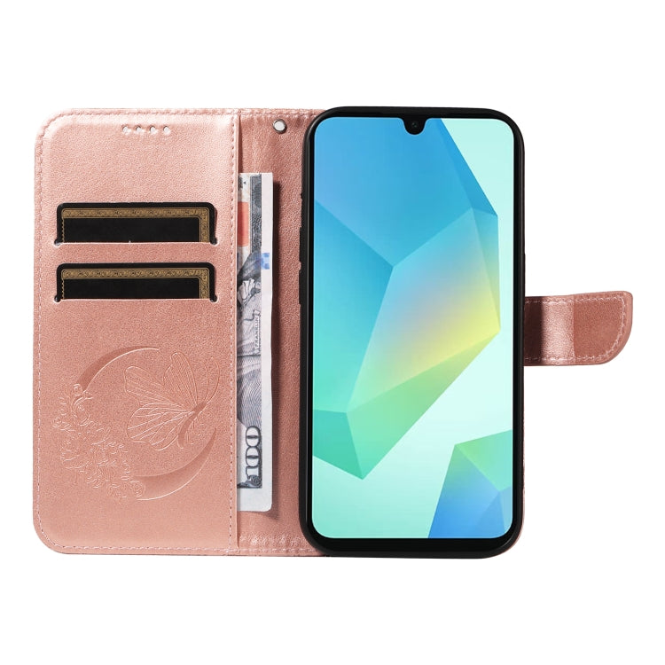 For Samsung Galaxy A26 5G Global Swallowtail Butterfly Embossed Leather Phone Case