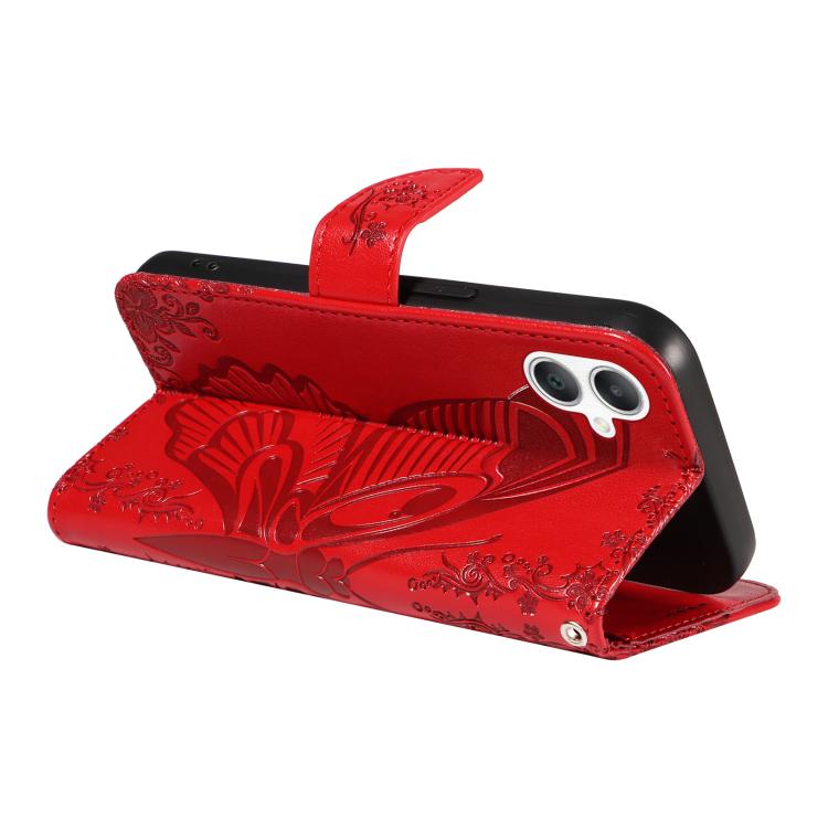 For Samsung Galaxy A06 5G / 4G Swallowtail Butterfly Embossed Leather Phone Case