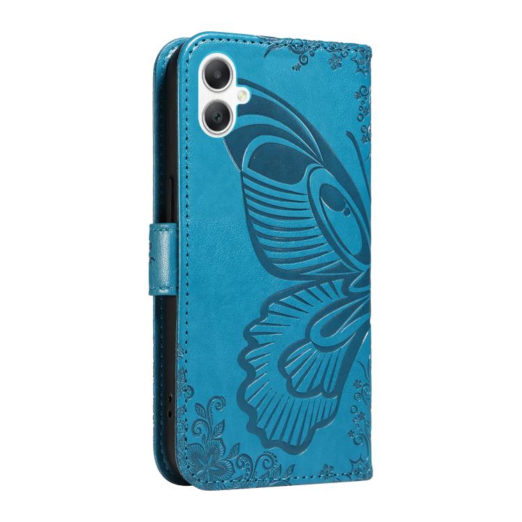 For Samsung Galaxy A07 5G Swallowtail Butterfly Embossed Leather Phone Case