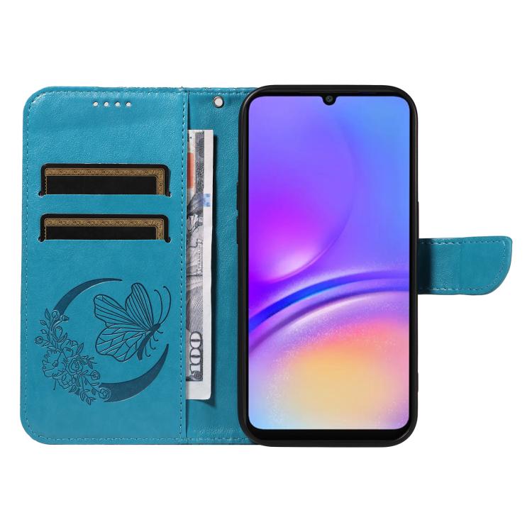 For Samsung Galaxy A07 5G Swallowtail Butterfly Embossed Leather Phone Case