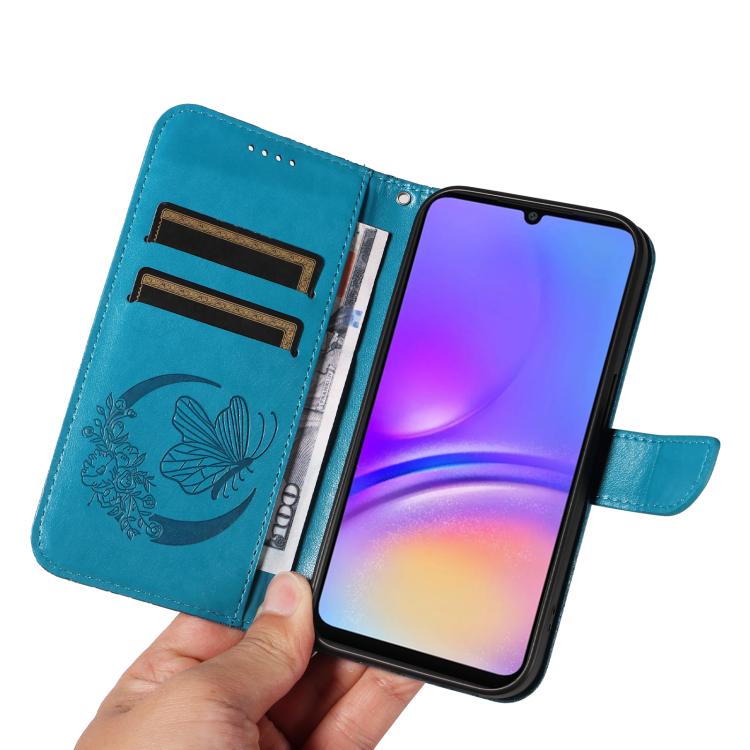 For Samsung Galaxy A07 5G Swallowtail Butterfly Embossed Leather Phone Case