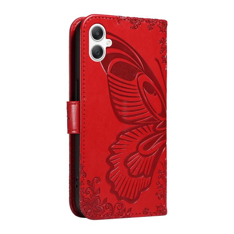 For Samsung Galaxy A07 5G Swallowtail Butterfly Embossed Leather Phone Case