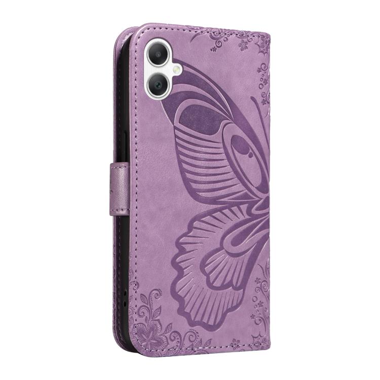 For Samsung Galaxy A07 5G Swallowtail Butterfly Embossed Leather Phone Case