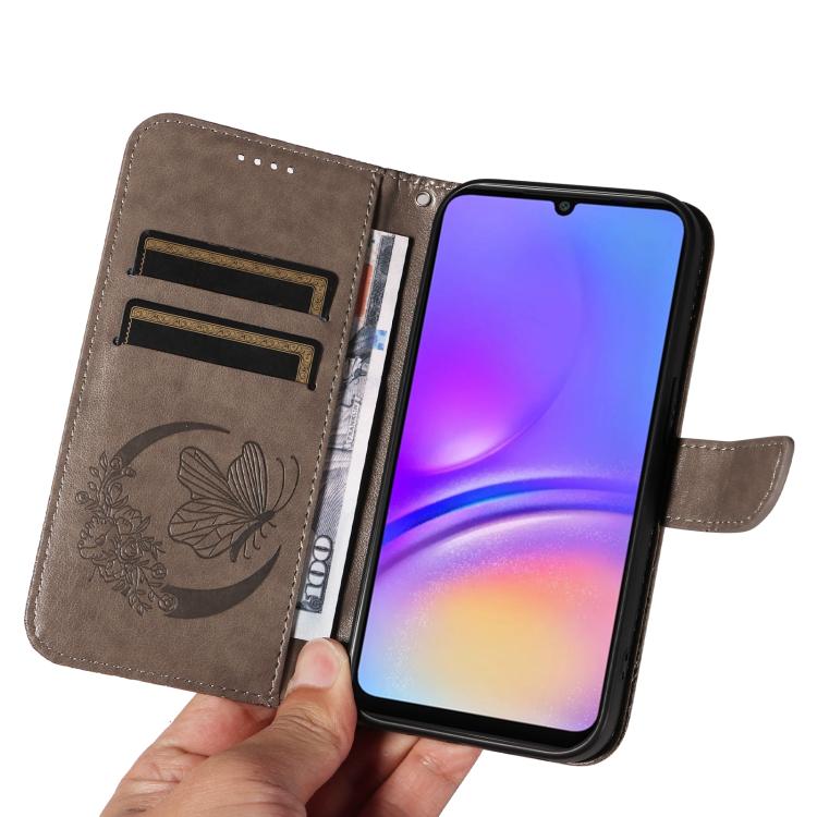 For Samsung Galaxy A07 5G Swallowtail Butterfly Embossed Leather Phone Case