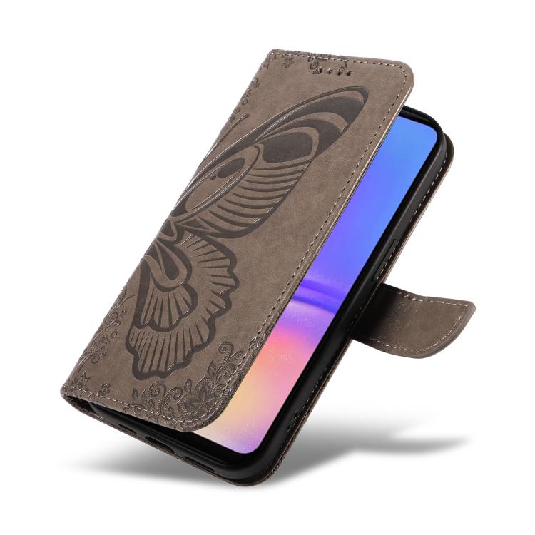 For Samsung Galaxy A07 5G Swallowtail Butterfly Embossed Leather Phone Case